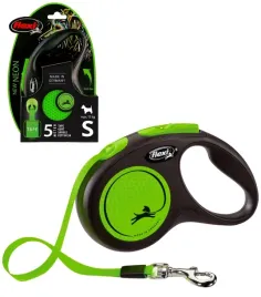 smycz-flexi-new-neon-s-tasma-5m-do-15kg-zielona