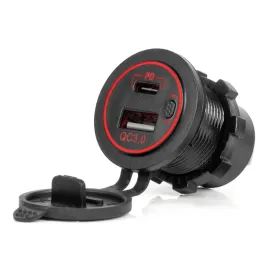 ladowarka-samochodowa-z-gniazdami-usb-wodoodporna-usb-usb-c-qc3-0-12v-24v