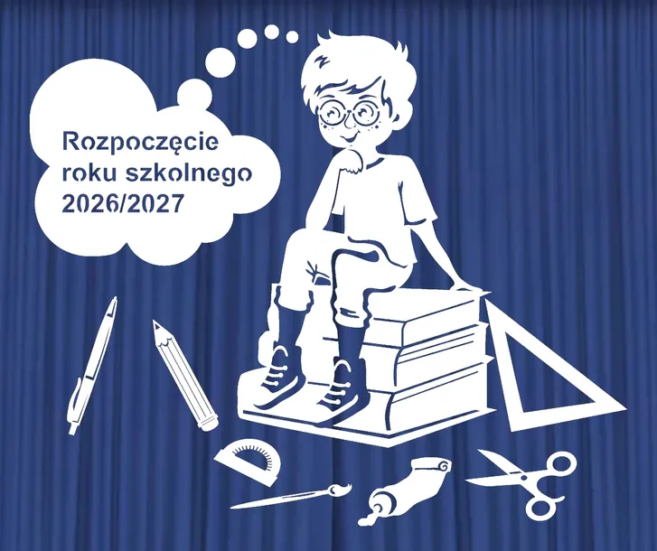 Dekoracja szkolna Rozpoczęcie Roku szkolnego CHŁOPIEC NA KSIĄŻKACH 1 - XL