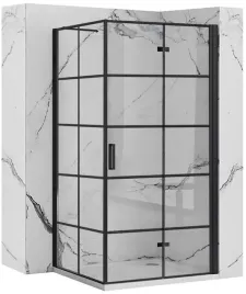 kabina-prysznicowa-skladana-molier-black-czarna-100x90