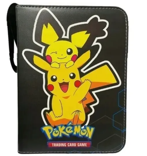 Album na karty Pokemon na 400 kart XXL Pikachu czarny Segregator Etui zamek