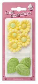 rosedecor-rumianki-cukrowe-zolte-z-liscmi-10-szt