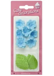milki-cukrowe-niebieskie-z-liscmi-rosedecor-8-kwiatkow-5-lisci