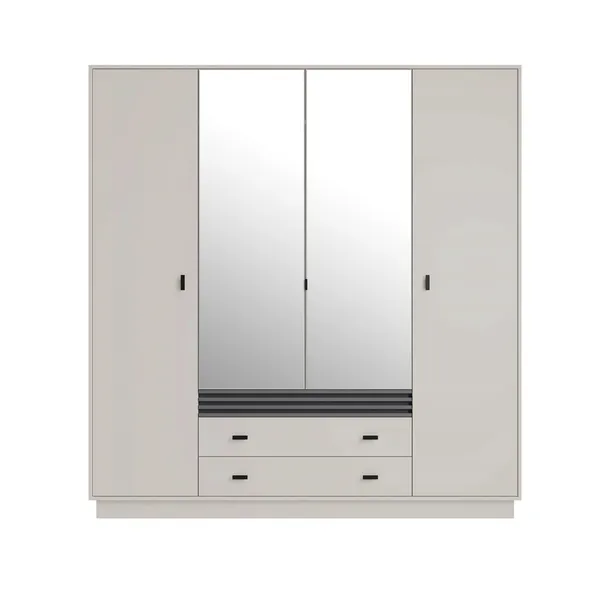 szafa-czterodrzwiowa-meblar-allmo-200-cm-trzy-szuflady-kaszmir-antracyt-material-plyta-laminowana
