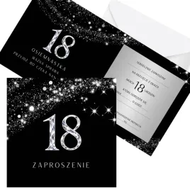 zaproszenia-na-18-urodziny-osiemnastke-srebrny-pyl-koperta-gratis