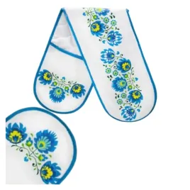 podwojna-rekawica-kuchenna-folk-lowicki-niebieska-ochronna-do-kuchni