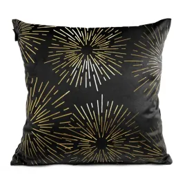 poszewka-dekoracyjna-na-poduszke-40x40-cm-na-sofe-czarna-fajerwerki-zlote