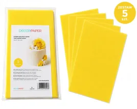 decorpaper-papier-waflowy-cienki-zolty-a4-03-mm-5-szt