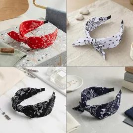 opaska-do-wlosow-materialowa-kokarda-paisley-4-szt-czarna-biala-granatowa