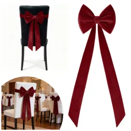 kokarda-na-krzeslo-slub-wesele-auto-duza-czerwona-velvet-welur-33x110-cm