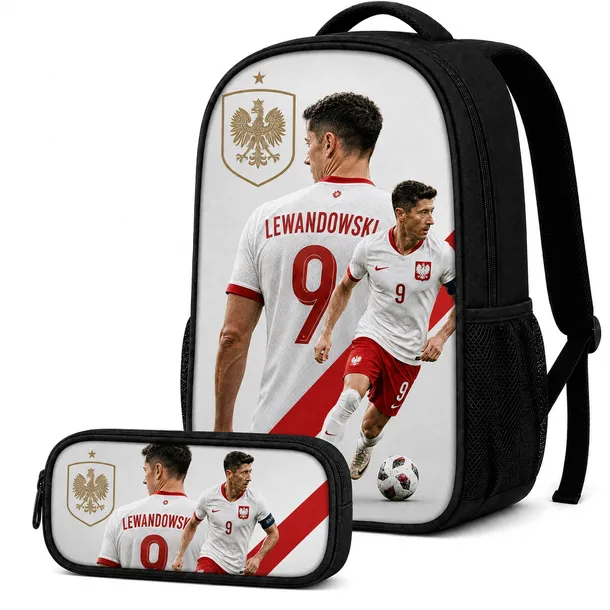 PLECAK ROBERT LEWANDOWSKI ZESTAW SZKOLNY PIÓRNIK NOWA SERIA KL. 1-3 4-8