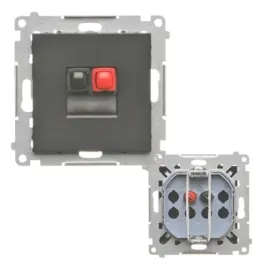 simon-55-gniazdo-glosnikowe-1-krotne-modul-przewody-25-mm2-czarny-mat