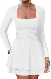 sukienka-damska-bodycon-xl-mini-marszczona-kwadratowy-dekolt