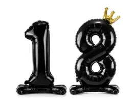 balon-foliowy-stojacy-18-partydeco-czarny-84-cm