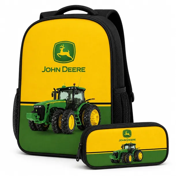 PLECAK JOHN DEERE TRAKTOR ZESTAW SZKOLNY PIÓRNIK NOWA SERIA KL. 1-3 4-8