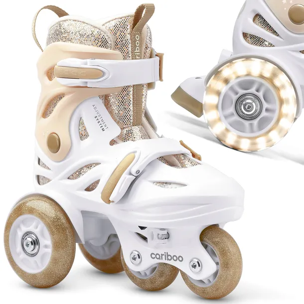 Rolki dla dzieci CARIBOO BALLERINA z dwoma trybami do nauki jazdy-XS(26-30)