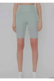 gladkie-legginsy-damskie-wysoki-stan-krotkie-mietowe-m-5ia