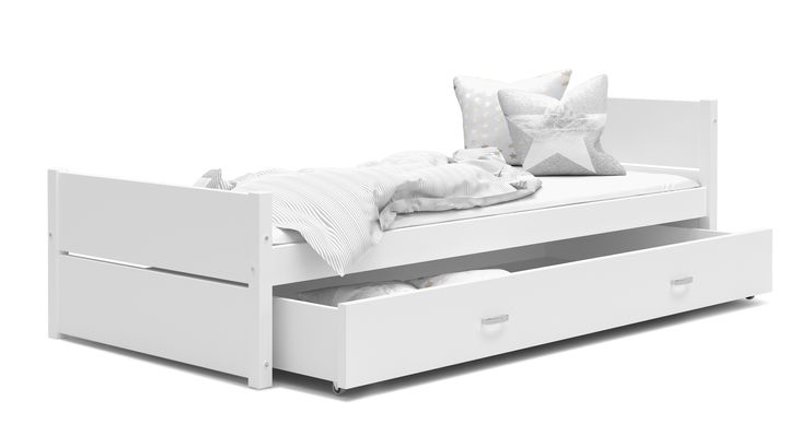 Łóżko młodzieżowe TYMON 90x200 materac szuflada