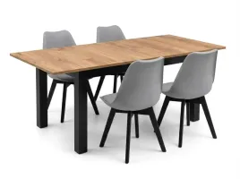 stol-rozkladany-z-krzeslami-120-160x80-dab-craft-4-krzesla-skandynawskie-z