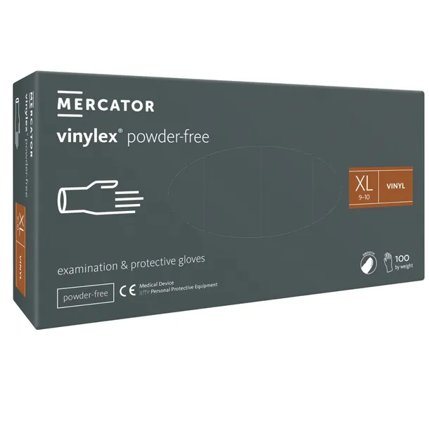 Rękawice winylowe Mercator Medical vinylex powder-free r. XL 100 szt.