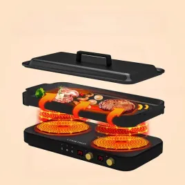 plyta-indukcyjna-przenosna-2-palniki-patelnia-pokrywa-zeliwna-cooktron