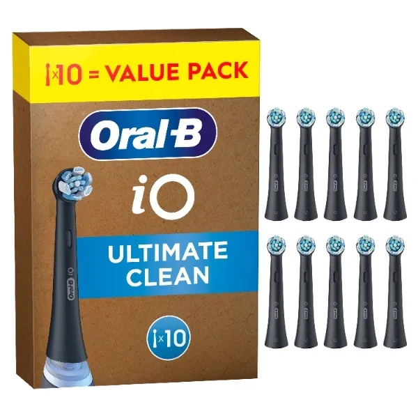 Oral-B iO Ultimate Clean Black Oryginalne wymienne okrągłe końcówki 10sztuk