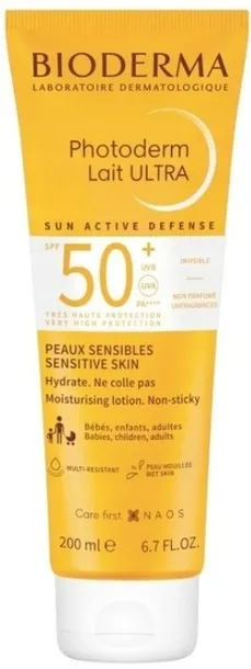 Bioderma Photoderm Lait Ultra SPF 50+ 200ml Krem Przeciwsłoneczny Do Ciała