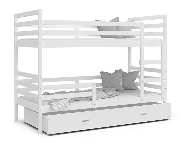 Łóżko piętrowe JACEK białe białe 200x90
