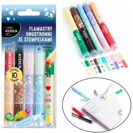 kidea-flamastry-pisaki-mazaki-dwustronne-ze-stempelkami-10-kol