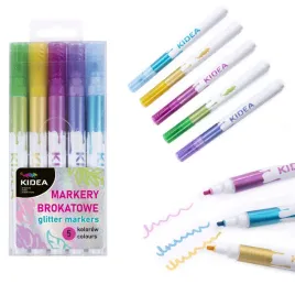 kidea-pisaki-flamastry-markery-brokatowe-5-kol