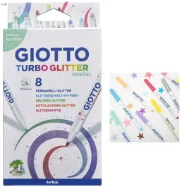 giotto-flamastry-pisaki-z-brokatem-pastelowe-8-kolorow