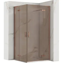 kabina-prysznicowa-80x100-miedz-szczotkowana-podwojne-drzwi-rea-hugo-double