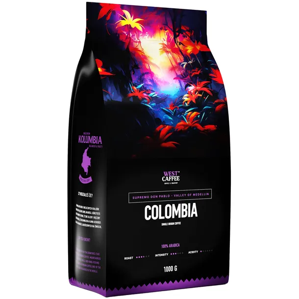 KAWA ZIARNISTA Kolumbia ŚWIEŻO PALONA - Supremo don Pablo - 100% Arabica