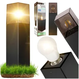 lampa-led-ogrodowa-stojaca-slupek-30cm-zewnetrzna-e27-czarna