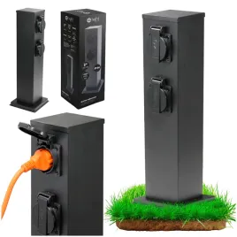 milagro-slupek-ogrodowy-electric-40cm-2-gniazda-eko0432