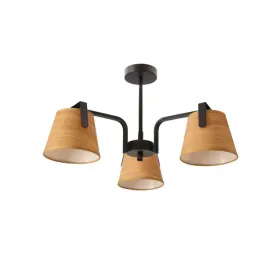 amberg-lampa-sufitowa-czarny-3x40w-e14-abazur-zolty