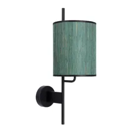 bendi-lampa-kinkiet-czarny-1x40w-e27-abazur-zielon