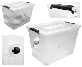 pojemnik-plastikowy-z-pokrywa-65l-zamykany-box-organizer-na-kolkach