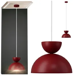lampa-wiszaca-czerwona-bordowa-geometryczna-forma-regulowana-led-1-x-e27
