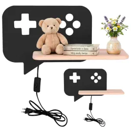 lampa-nocna-led-kinkiet-konsola-czarna-gamingowa-z-polka-dla-dzieci-do-snu