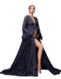 shein-sukienka-ciazowa-maxi-z-wiazaniem-i-dlugim-rekawem-m-1et
