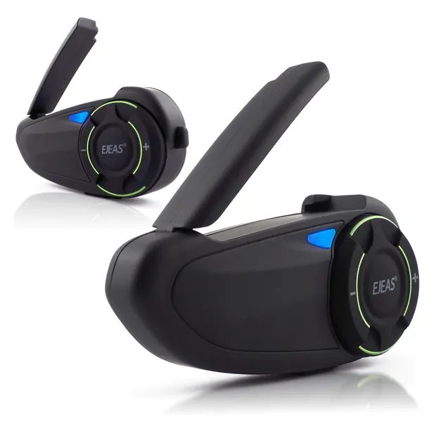 Interkom Motocyklowy EJEAS Q8 USB-C Bluetooth Aplikacja Radio FM 2 SZTUKI