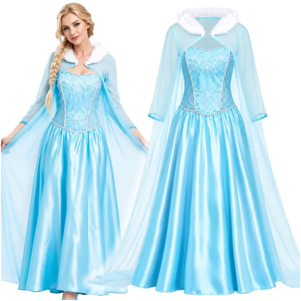 PRZEBRANIE STRÓJ KOSTIUM ELSA FROZEN KRAINA LODU COSPLAY NA BAL KARNAWAŁ M