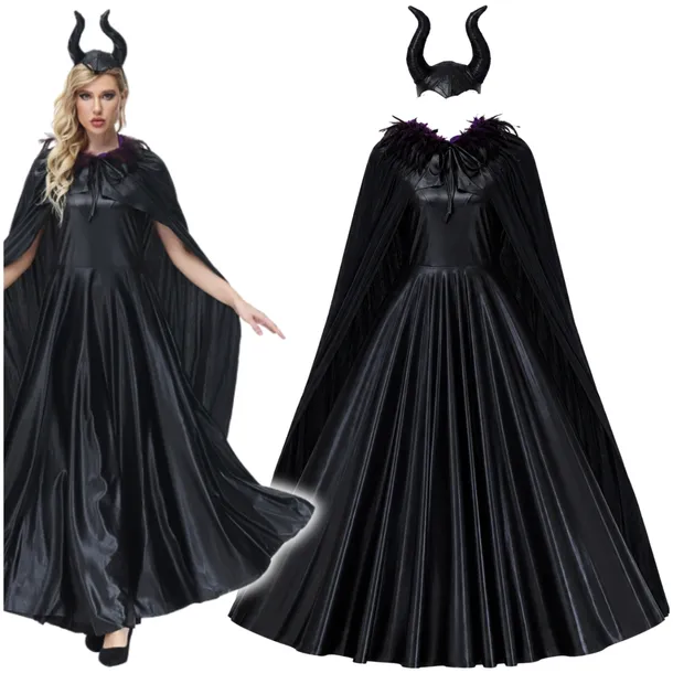 STRÓJ CZAROWNICY DLA KOBIET DIABOLINA MELEFICENT HALLOWEEN KARNAWAŁ L