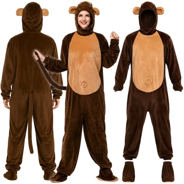 STRÓJ MAŁPY UNISEX PRZEBRANIE DLA KAŻDEGO KARNAWAŁ HALLOWEEN M