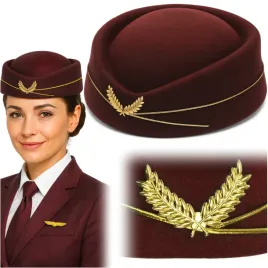czapka-stewardessy-pilotka-przebranie-stroj-karnawal-bordowa