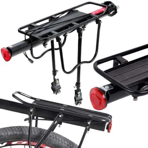 BAGAŻNIK ROWEROWY ALUMINIUM MOCNY TYLNY UNIWERSALNY 50KG NA ROWER