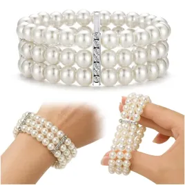bransoletka-na-reke-z-bialych-perel-3-rzedowa-elegancka-retro-karnawal