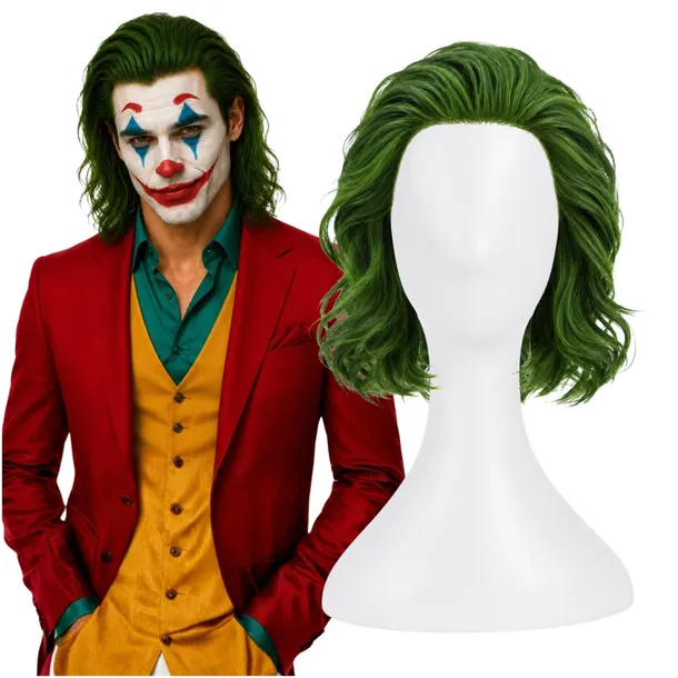 PERUKA MĘSKA JOKER JOKERA Joaquin Phoenix PRZEBRANIE COSPLAY PRZEBRANIE W39