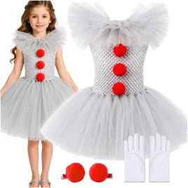 stroj-arlekin-przebranie-klaun-sukienka-tutu-halloween-bal-zestaw-140-160